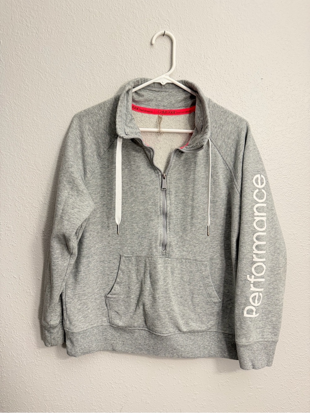 Calvin Klein Grey Pullover with Pink Trim